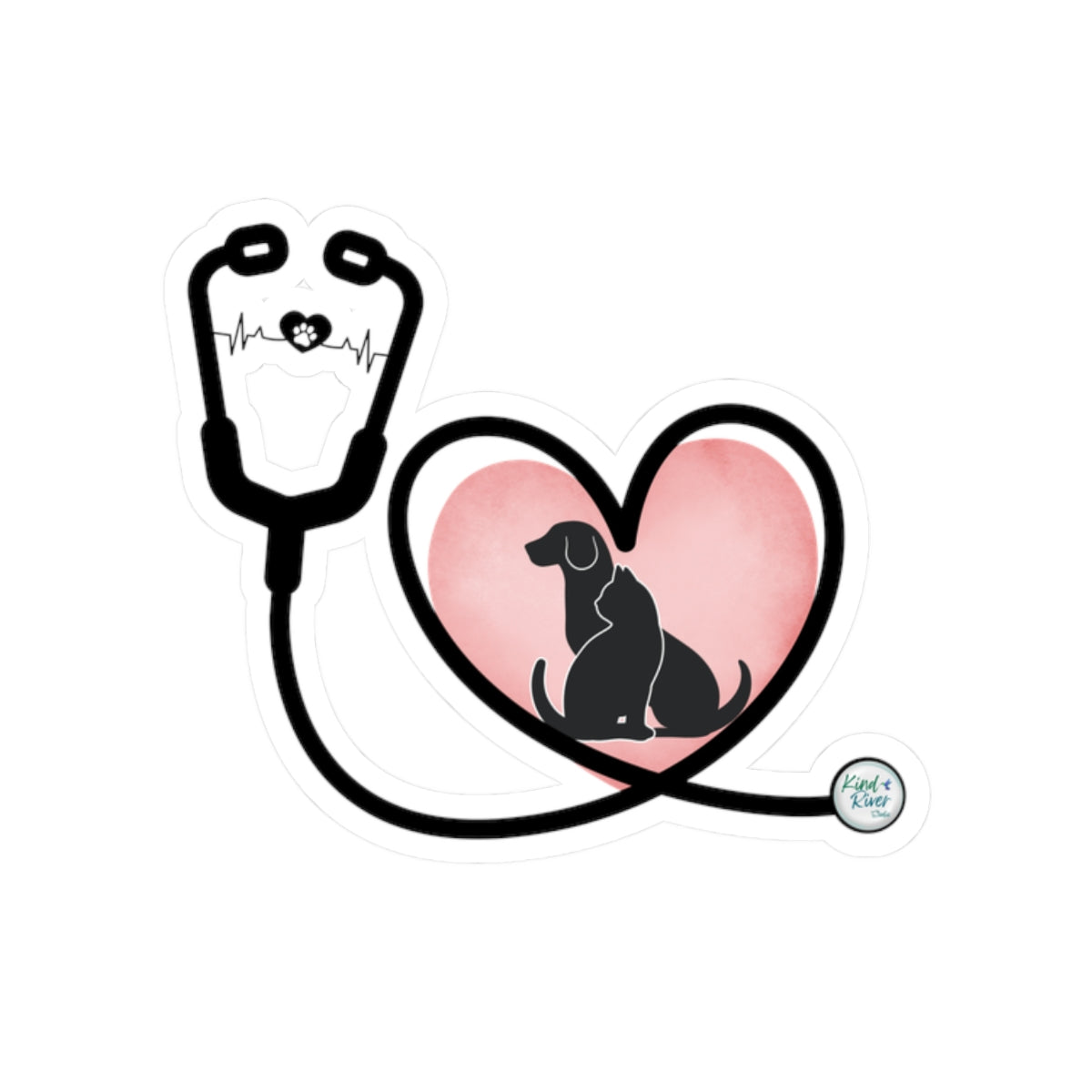 Stethoscope Heart Decal