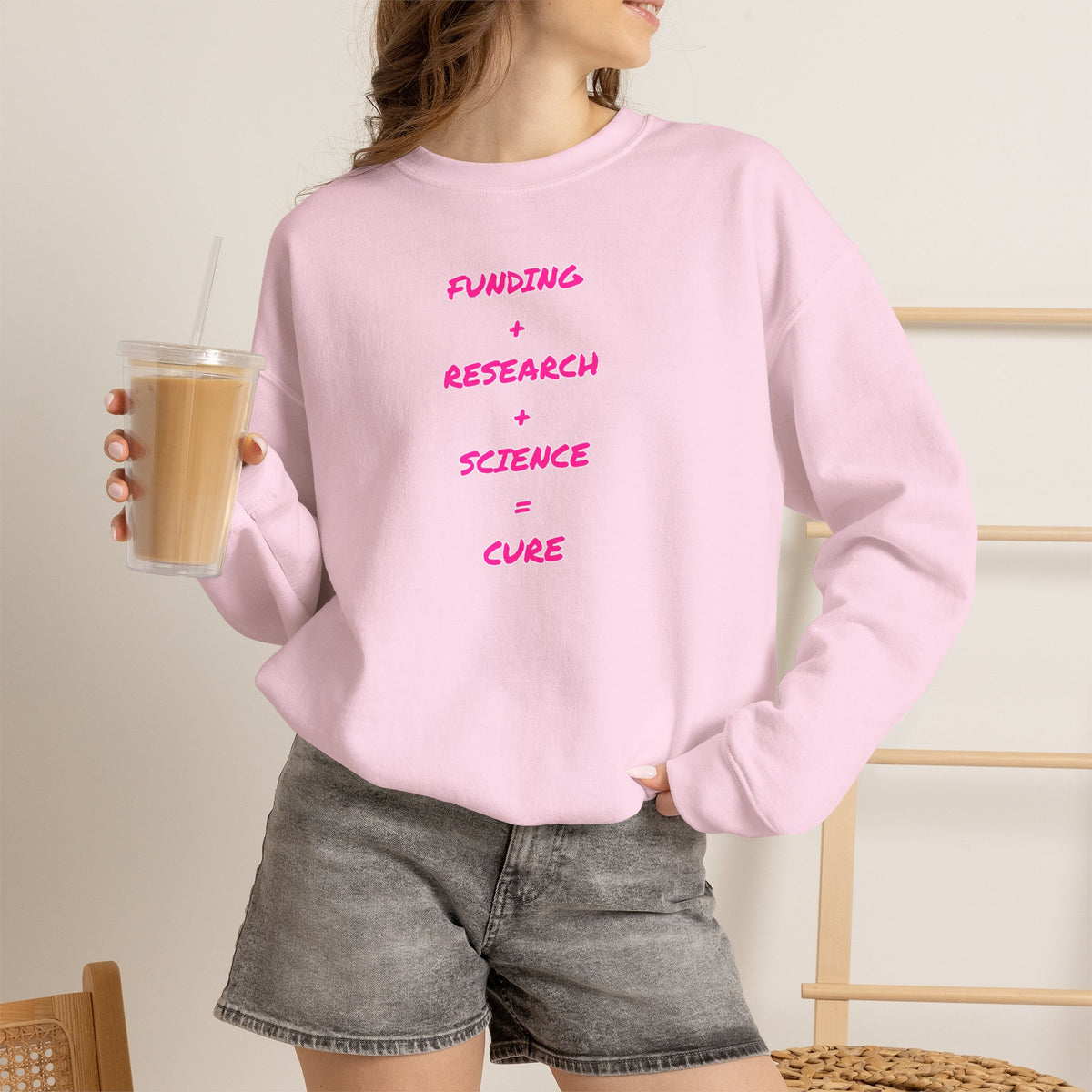 Breast Cancer Awareness Crewneck Sweatshirt (Adult) — "In Honor of My Loved One"