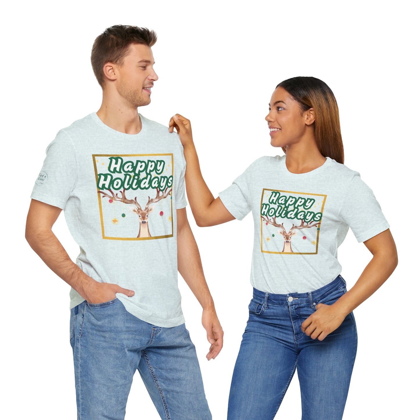 Tee - Short Sleeve (Adult) - Happy Holidays Deer