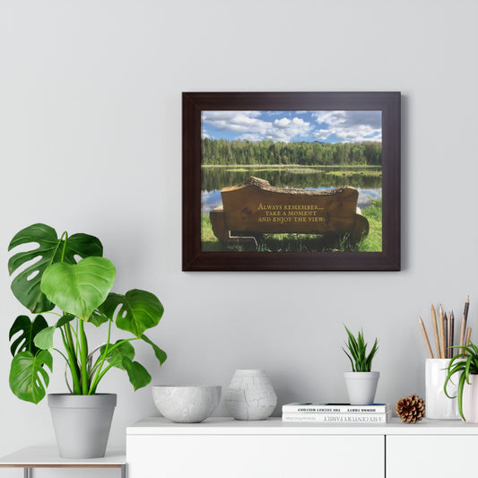 Poster Print in Frame - Bench View (original photograph by Kind River Studio)